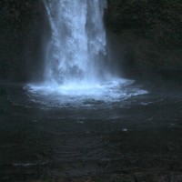 waterfall at dusk