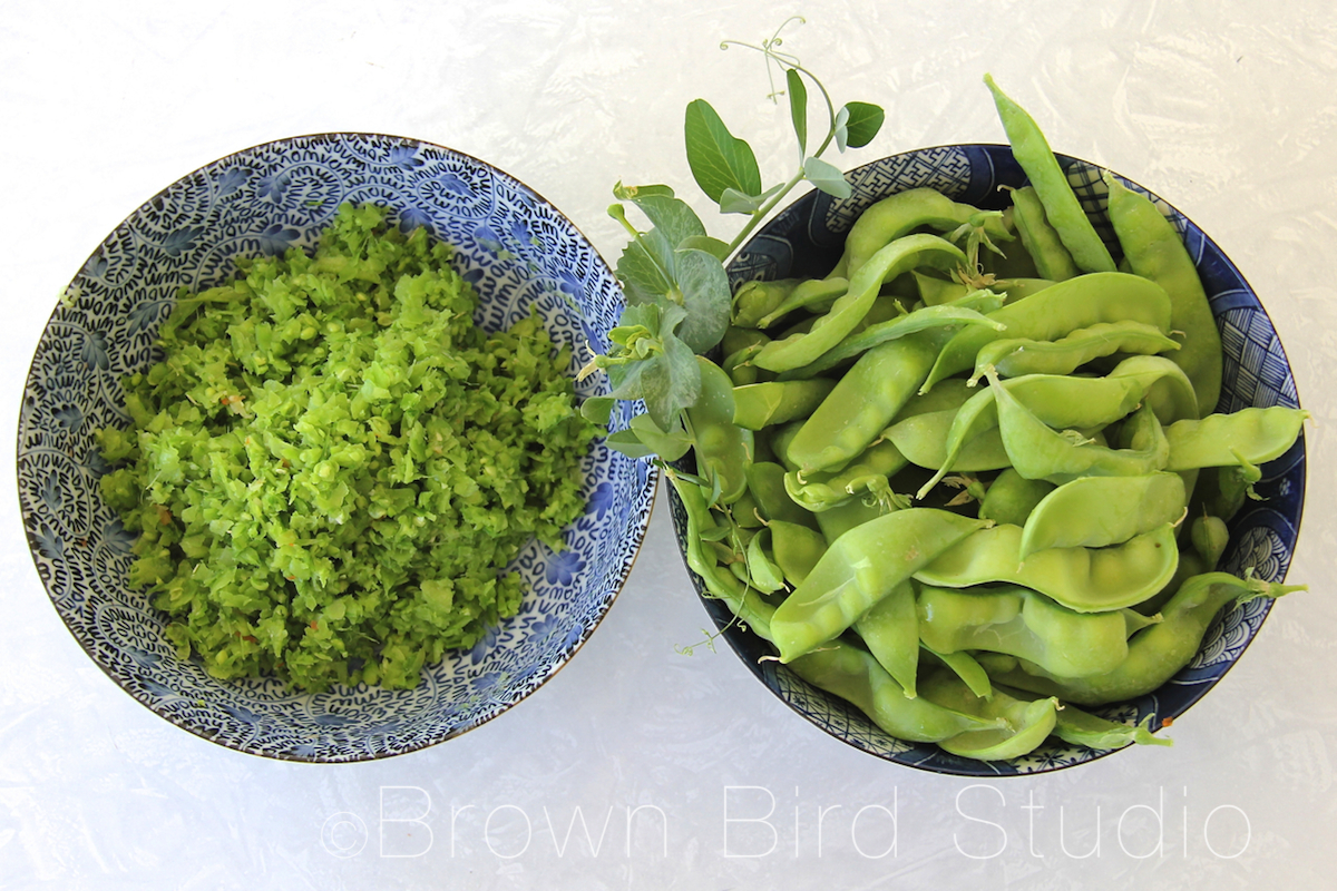 peas in bowls
