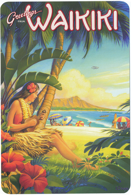 vintage hawaii poster