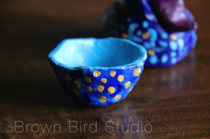 Blue painted ceramics
