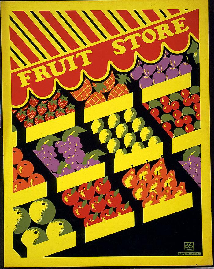 Vintage WPA Poster - Fruit Stand
