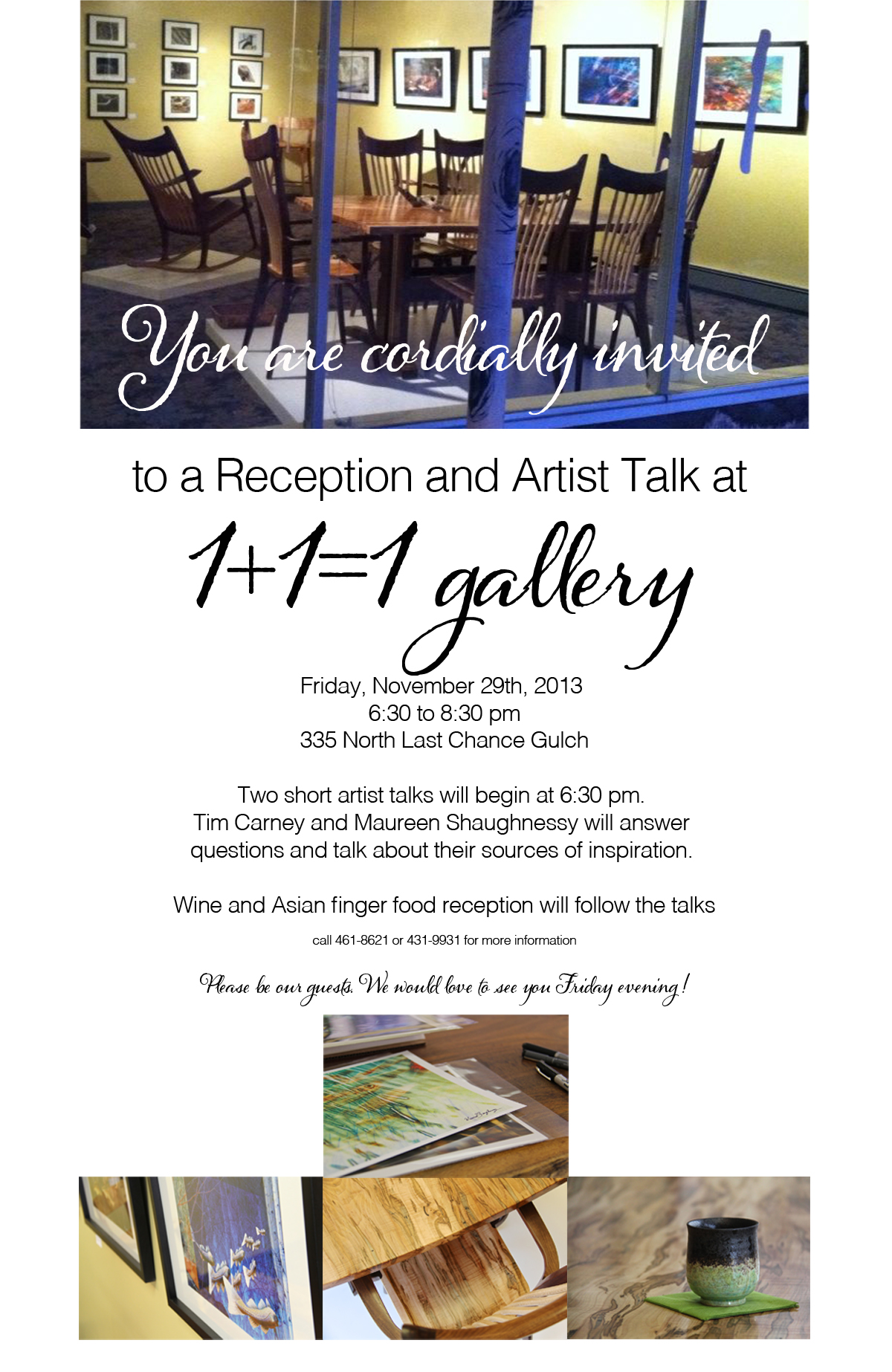 Invitation to Artist Talks and Reception