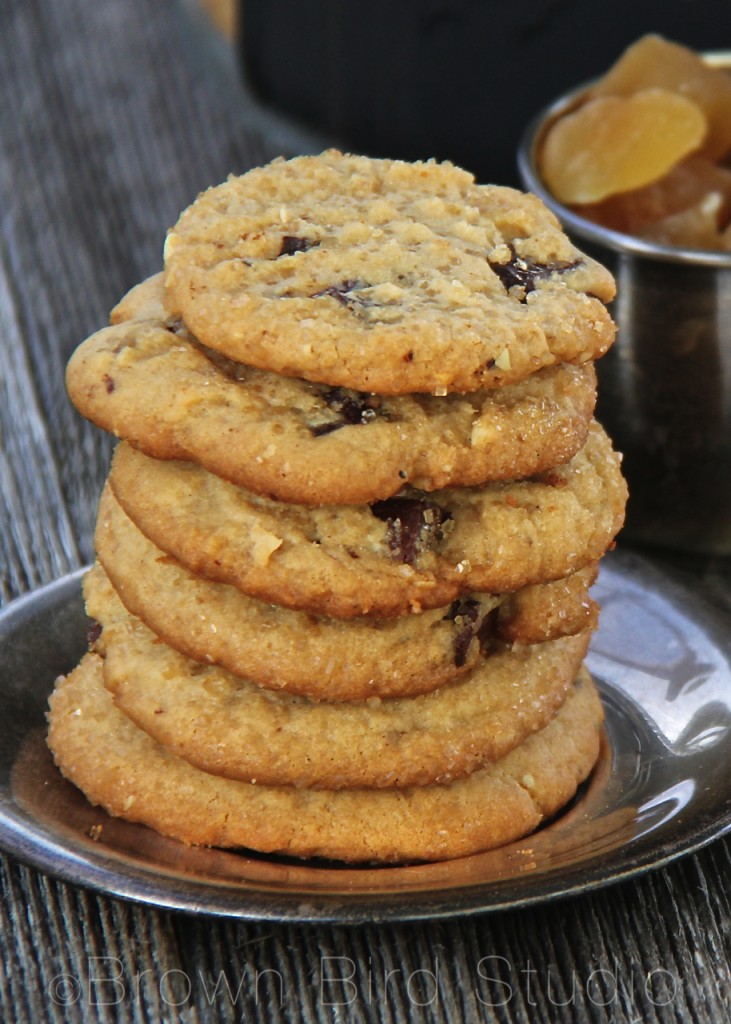 Peanut Butter Ginger Chocolate Cookies