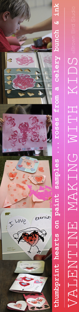 Printing Valentines with Fruits and Veggies