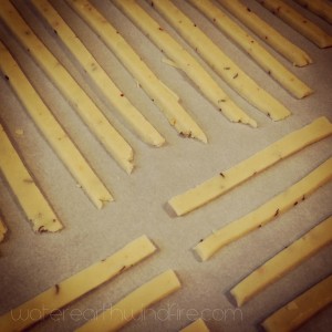 Cheese Straws Ready to go in Oven