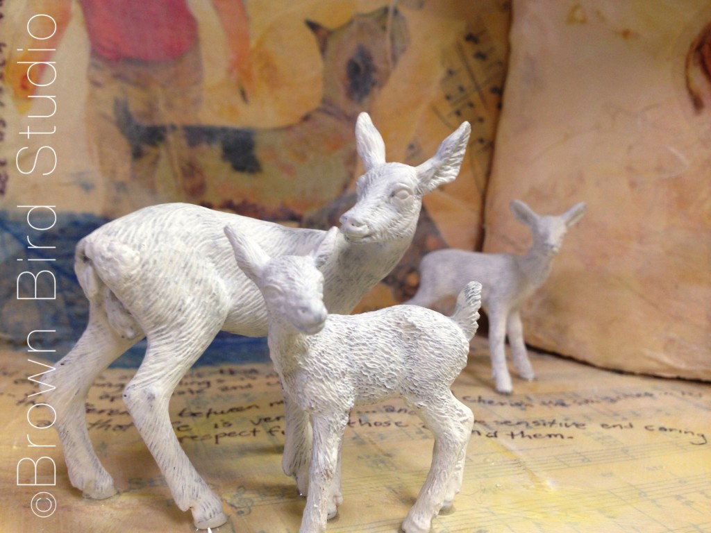 Deer Family Detail on Girl Power by Maureen Shaughnessy